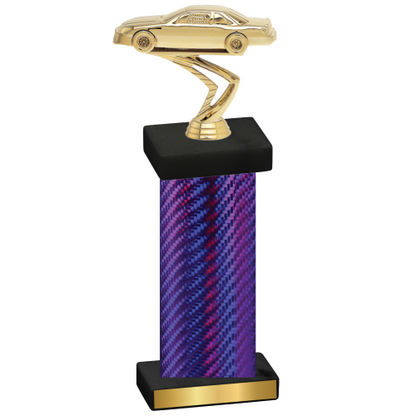 Single Purple Carbon Fiber Cars Trophy