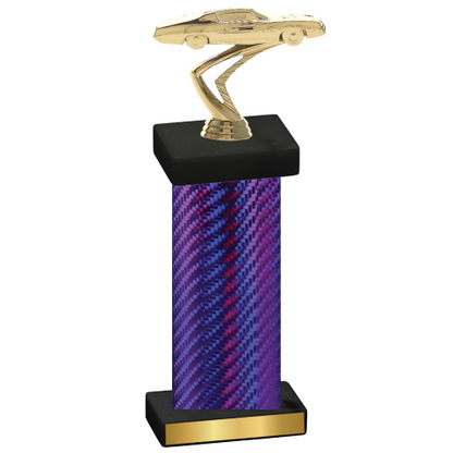 Single Purple Carbon Fiber Cars Trophy