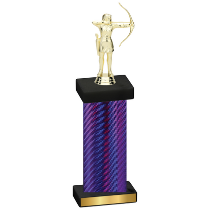 Single Purple Carbon Fiber Archery Trophy