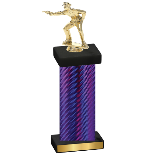 Single Purple Carbon Fiber Shooter Trophy