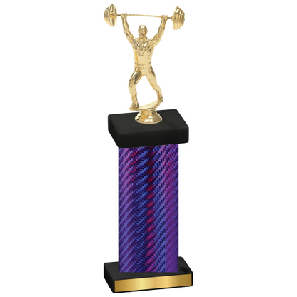 Single Purple Carbon Fiber Weights Trophy