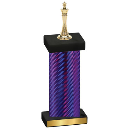 Single Purple Carbon Fiber Chess Trophy