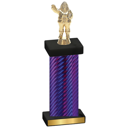 Single Purple Carbon Fiber Holiday Trophy