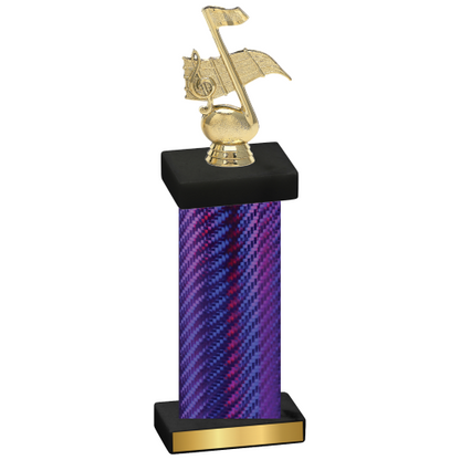 Single Purple Carbon Fiber Music Trophy