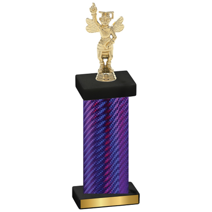 Single Purple Carbon Fiber Academics Trophy