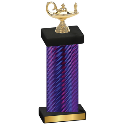 Single Purple Carbon Fiber Academics Trophy