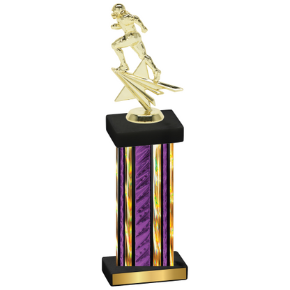 Single Purple Glacier Football Trophy