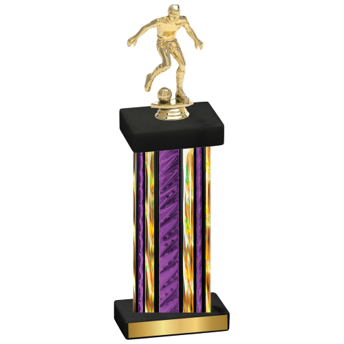 Single Purple Glacier Soccer Trophy