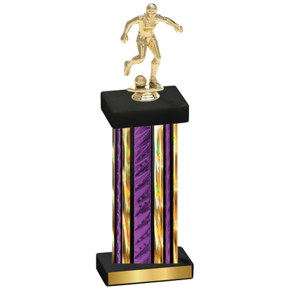 Single Purple Glacier Soccer Trophy