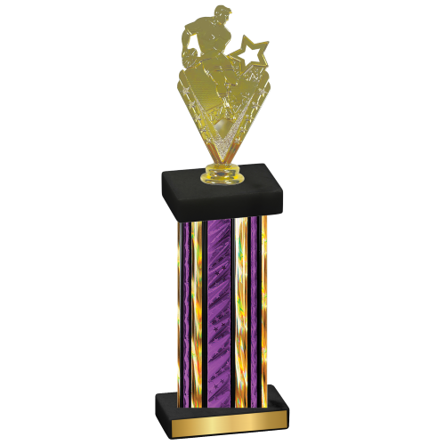 Single Purple Glacier Rugby Trophy