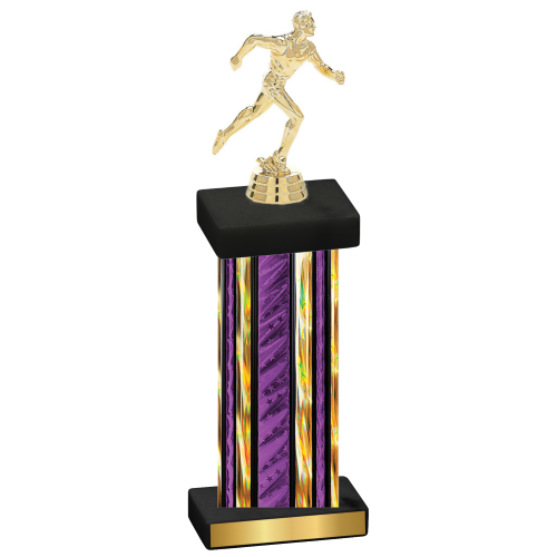 Single Purple Glacier Running Trophy