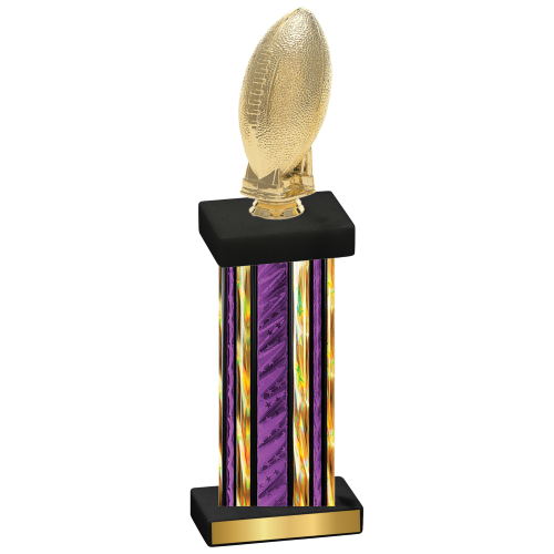 Single Purple Glacier Football Trophy