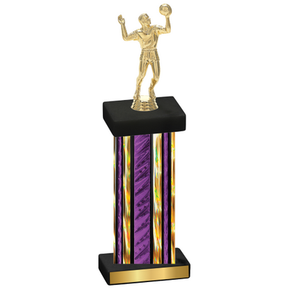 Single Purple Glacier Volleyball Trophy