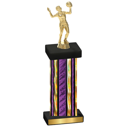 Single Purple Glacier Volleyball Trophy