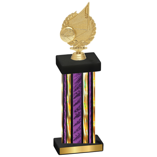 Single Purple Glacier Volleyball Trophy