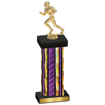 Single Purple Glacier Football Trophy