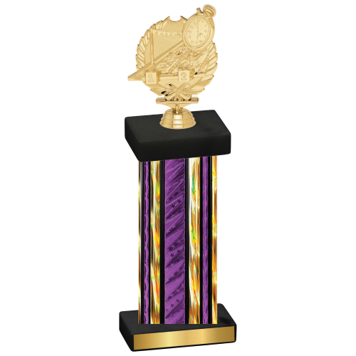 Single Purple Glacier Swimming Trophy