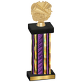 Single Purple Glacier Cheerleading Trophy