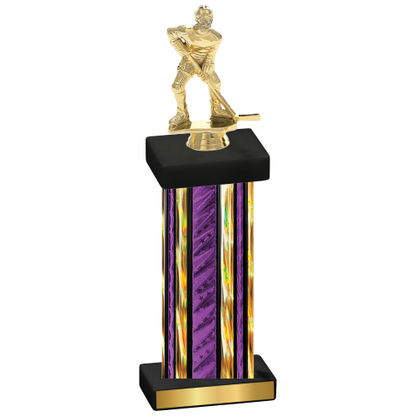 Single Purple Glacier Hockey Trophy