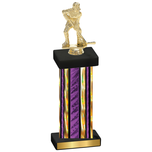 Single Purple Glacier Hockey Trophy