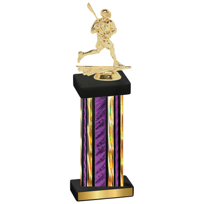 Single Purple Glacier Lacrosse Trophy