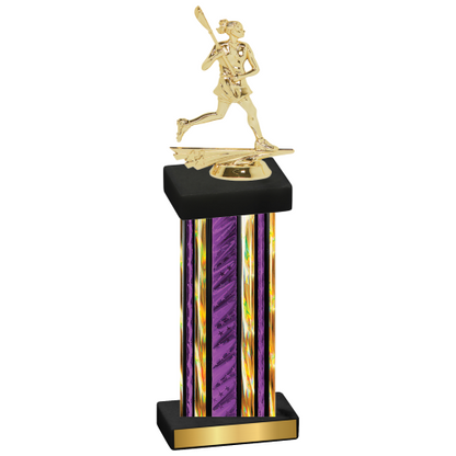 Single Purple Glacier Lacrosse Trophy