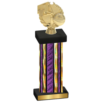 Single Purple Glacier Basketball Trophy