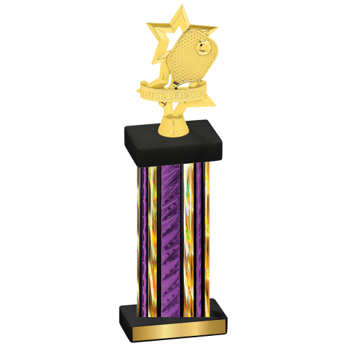 Single Purple Glacier Pickleball Trophy