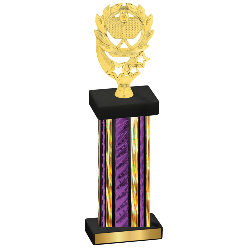 Single Purple Glacier Pickleball Trophy