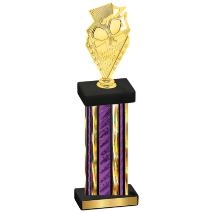 Single Purple Glacier Pickleball Trophy