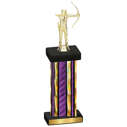 Single Purple Glacier Archery Trophy