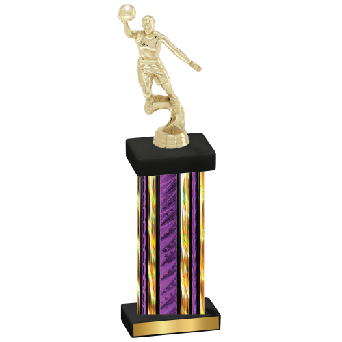 Single Purple Glacier Basketball Trophy