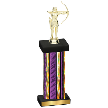 Single Purple Glacier Archery Trophy