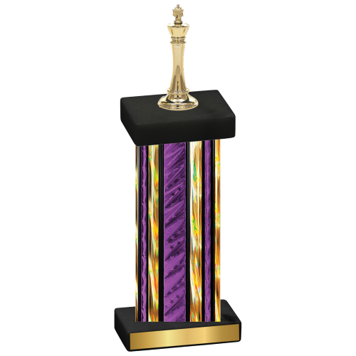 Single Purple Glacier Chess Trophy