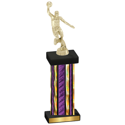 Single Purple Glacier Basketball Trophy