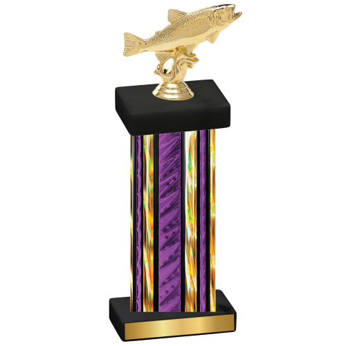 Single Purple Glacier Fishing Trophy