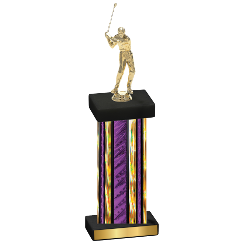 Single Purple Glacier Golf Trophy