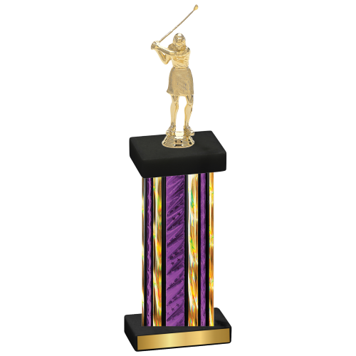 Single Purple Glacier Golf Trophy