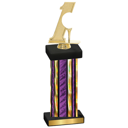 Single Purple Glacier Golf Trophy
