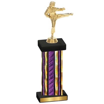 Single Purple Glacier Karate Trophy