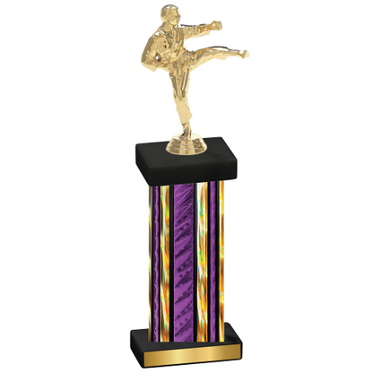 Single Purple Glacier Karate Trophy