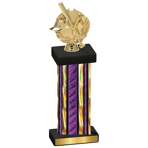 Single Purple Glacier Baseball Trophy