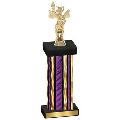 Single Purple Glacier Academics Trophy