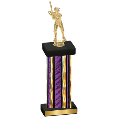 Single Purple Glacier Baseball Trophy