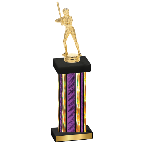 Single Purple Glacier Softball Trophy