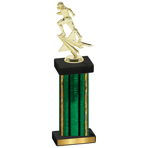 Single Green Glacier Football Trophy