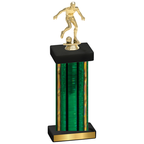 Single Green Glacier Soccer Trophy