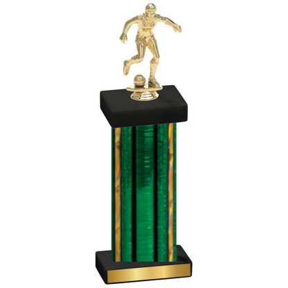 Single Green Glacier Soccer Trophy