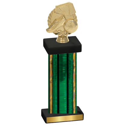 Single Green Glacier Soccer Trophy