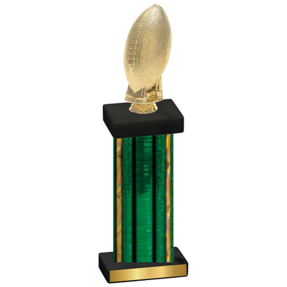 Single Green Glacier Football Trophy